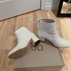 Boots with small heel.